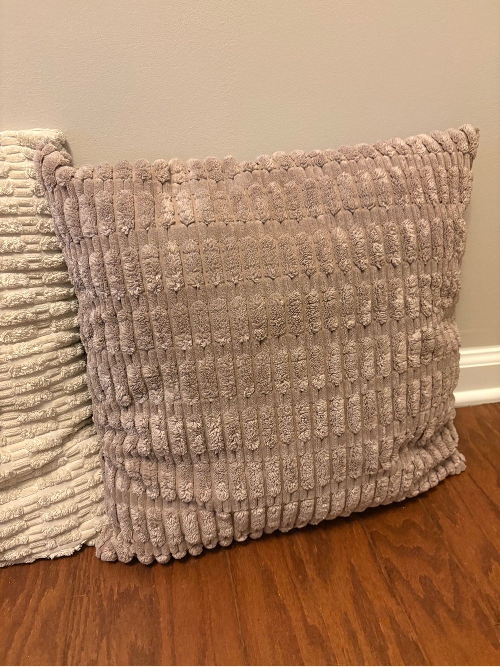Neutral Plush Textured Throw Pillows - Picture 5 of 5